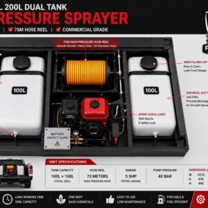 Gasoline High pressure sprayer features - AD Pest Control